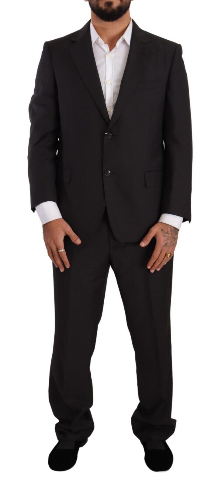 Domenico Tagliente Dark Gray Single Breasted Formal Suit | Regal Royce