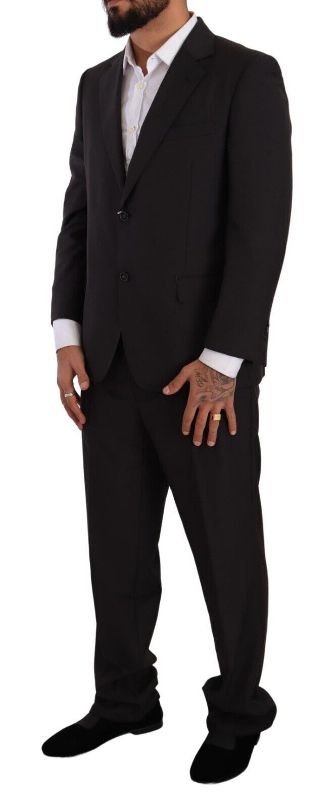 Domenico Tagliente Dark Gray Single Breasted Formal Suit | Regal Royce