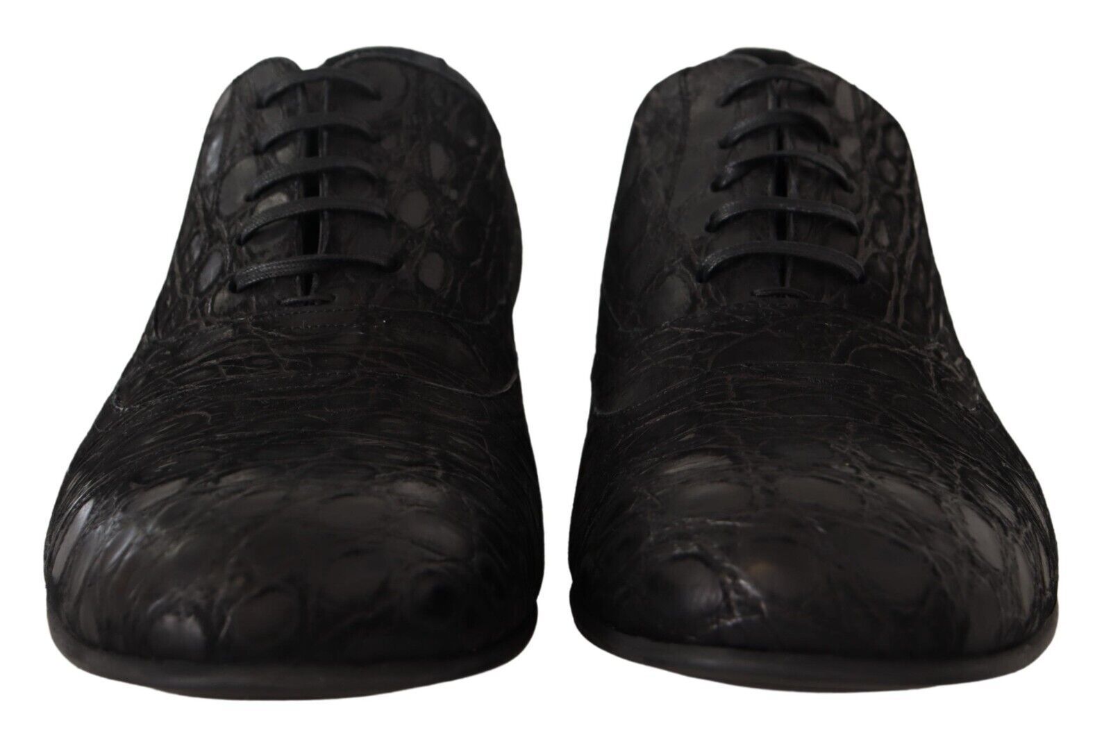 Dolce & Gabbana Black Caiman Leather Mens Oxford Shoes | Regal Royce