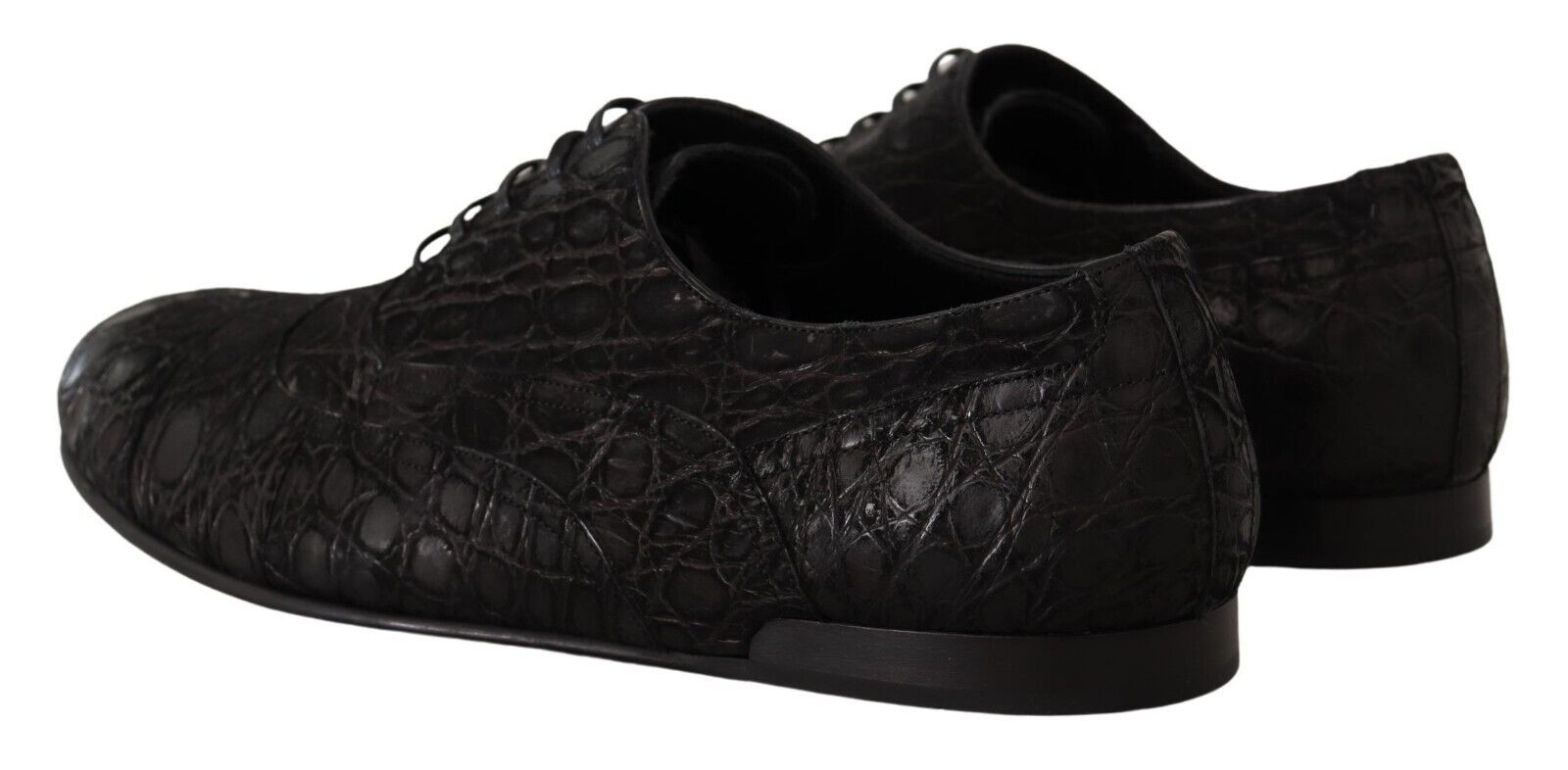 Dolce & Gabbana Black Caiman Leather Mens Oxford Shoes | Regal Royce