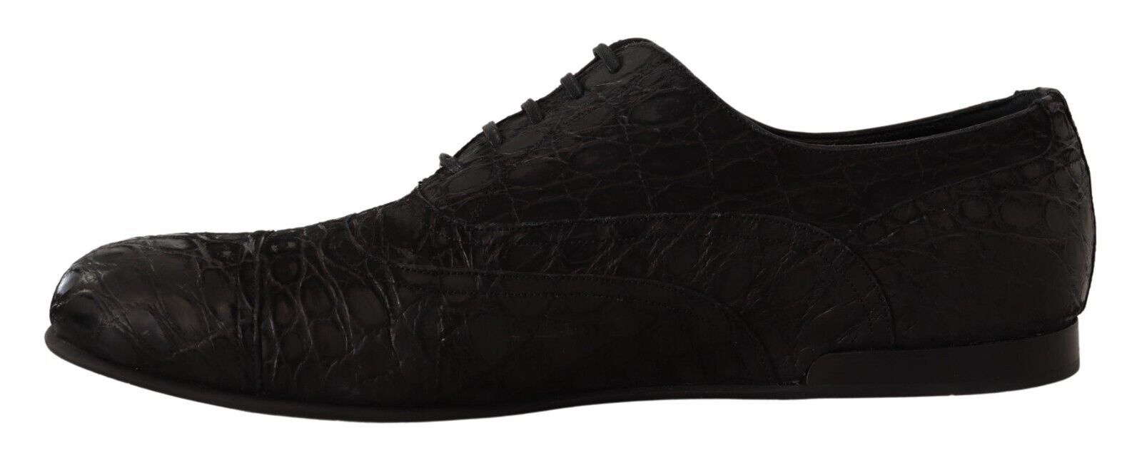 Dolce & Gabbana Black Caiman Leather Mens Oxford Shoes | Regal Royce