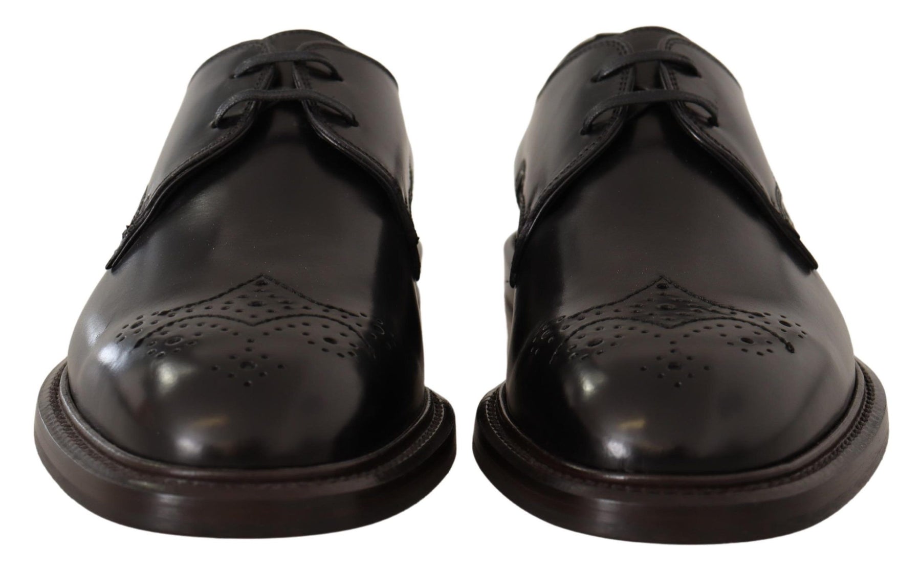 Dolce & Gabbana Black Leather Dress Formal Derby Shoes | Regal Royce