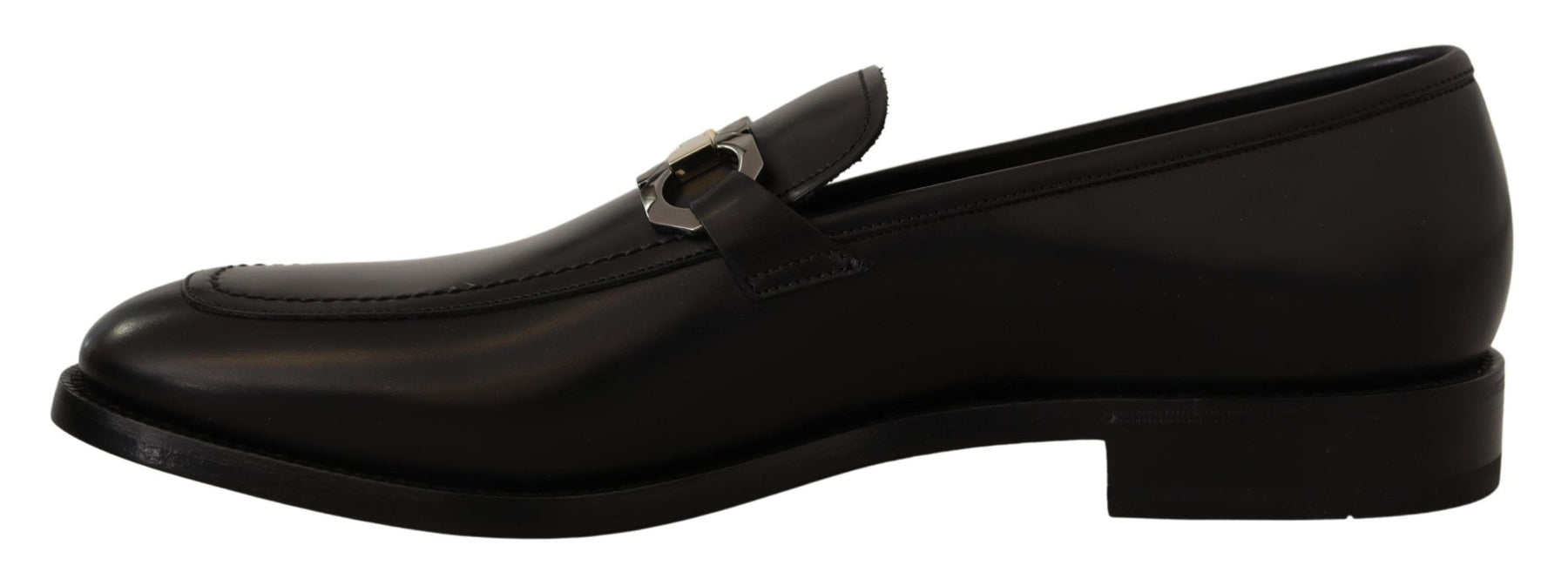 Salvatore Ferragamo Black Calf Leather Moccasin Formal Shoes | Regal Royce