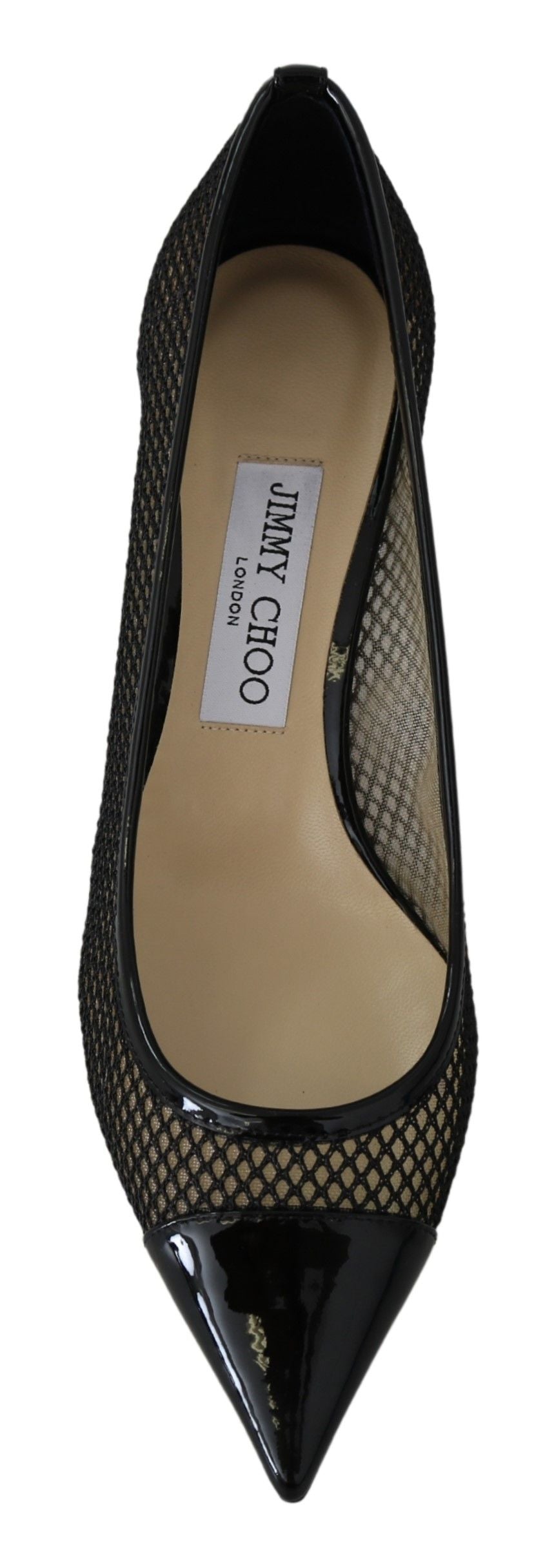 Jimmy Choo Black Mesh and Leather Amika 50 Pumps | Regal Royce