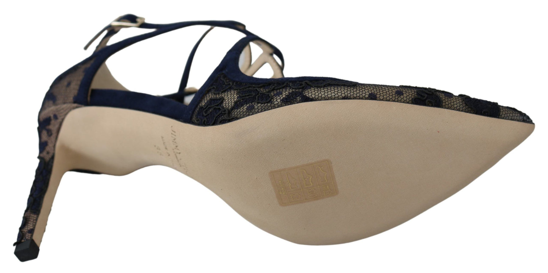 Jimmy Choo Navy Blue Lancer 85 Sandals Pumps | Regal Royce