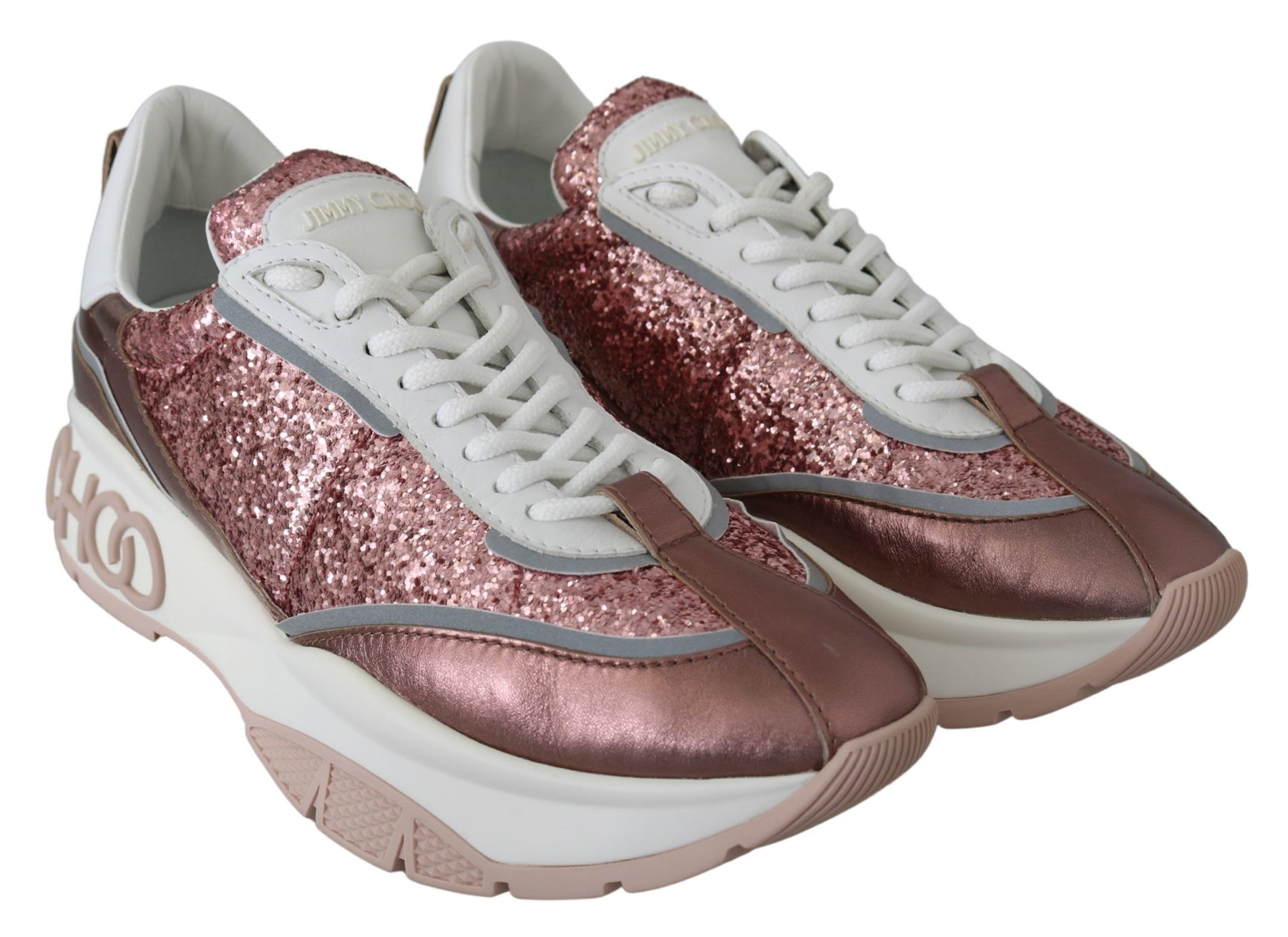 Jimmy Choo Pink Candyfloss Leather Raine Sneakers | Regal Royce
