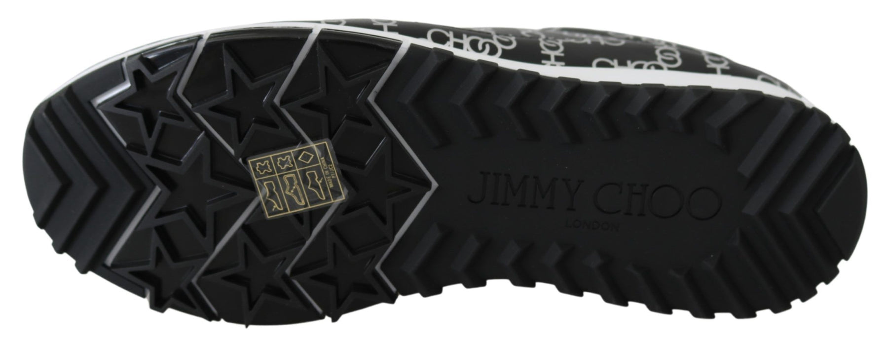 Jimmy Choo Black and Silver Leather Monza Sneakers | Regal Royce