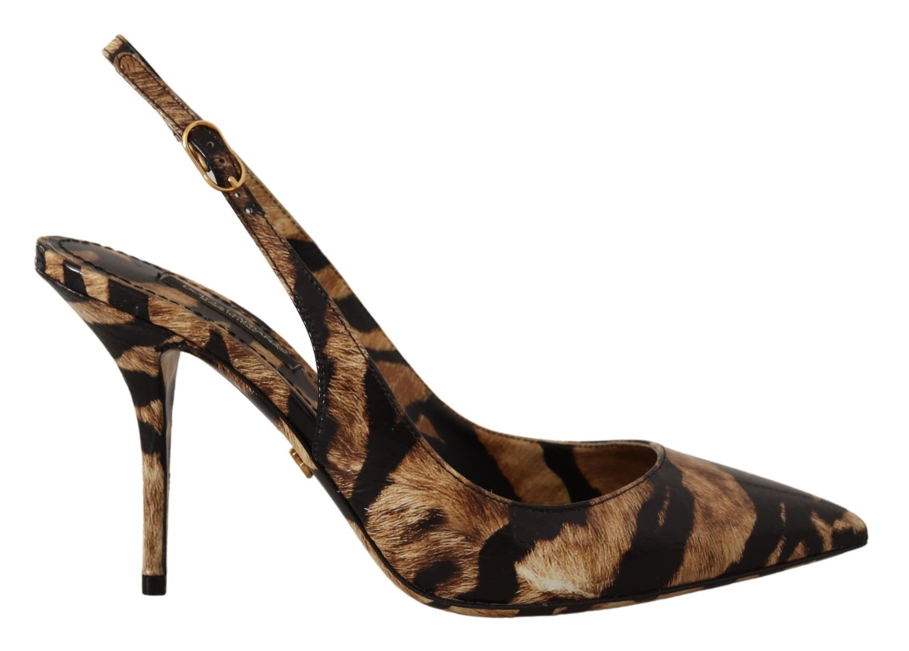 Dolce & Gabbana Brown Slingbacks Leather Tiger Shoes | Regal Royce