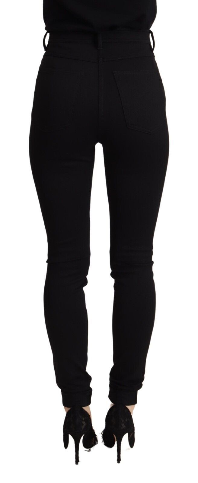 Dolce & Gabbana Black High Waist Skinny Slim Fit Pants | Regal Royce