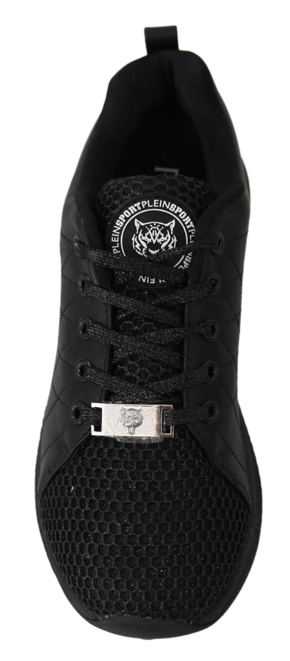 Plein Sport Black Polyester Runner Gisella Sneakers Shoes | Regal Royce