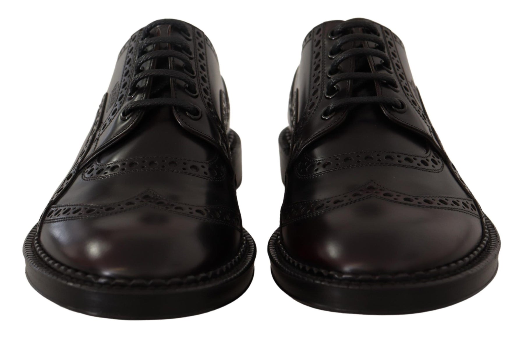 Dolce & Gabbana Purple Leather Oxford Wingtip Formal Shoes | Regal Royce