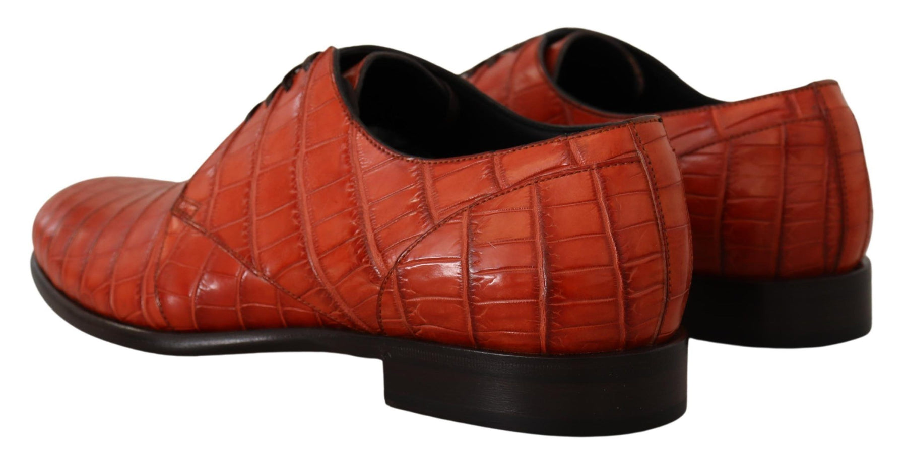 Dolce & Gabbana Orange Exotic Leather Dress Derby Shoes | Regal Royce
