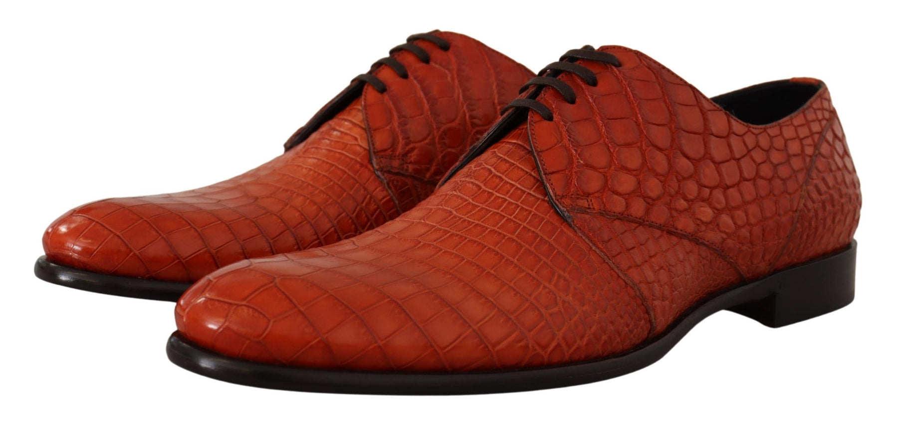 Dolce & Gabbana Orange Exotic Leather Dress Derby Shoes | Regal Royce