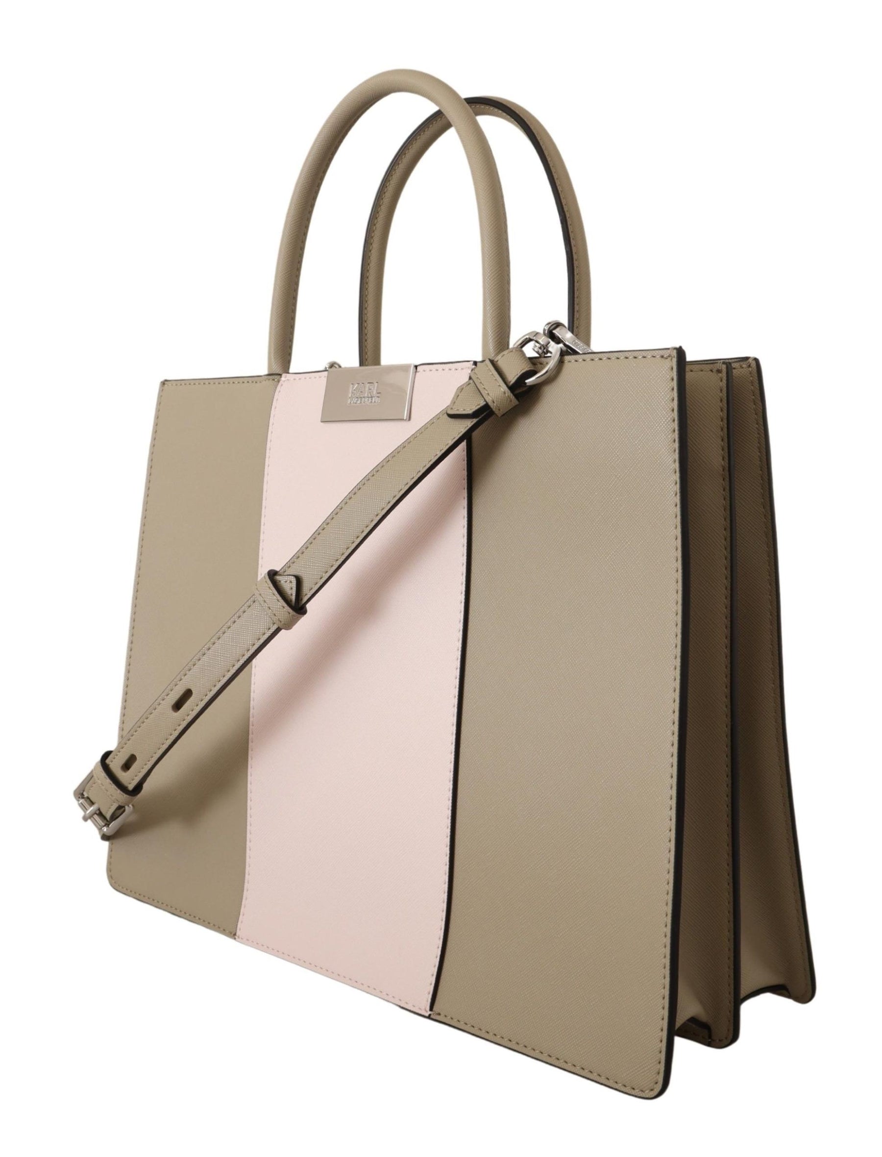 Karl Lagerfeld Sage Green Polyurethane Tote Shoulder Bag | Regal Royce