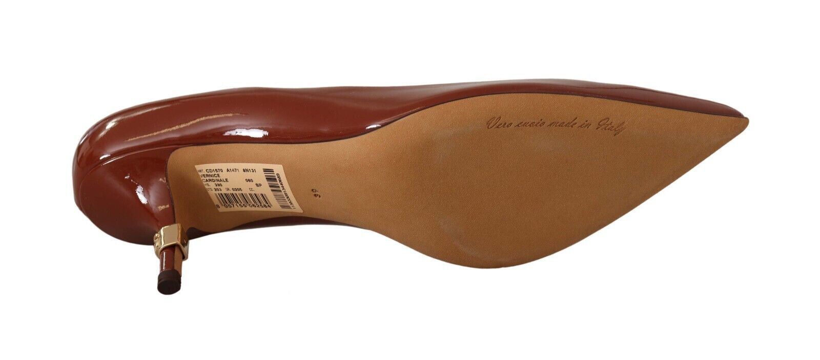 Dolce & Gabbana Brown Kitten Heels Pumps Patent Leather Shoes | Regal Royce