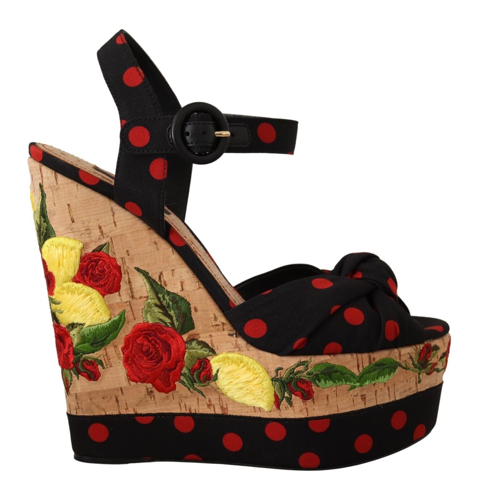 Dolce & Gabbana Multicolor Platform Wedges Sandals Charmeuse Shoes | Regal Royce