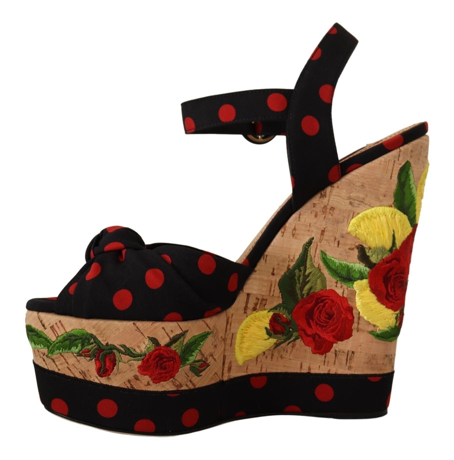 Dolce & Gabbana Multicolor Platform Wedges Sandals Charmeuse Shoes | Regal Royce