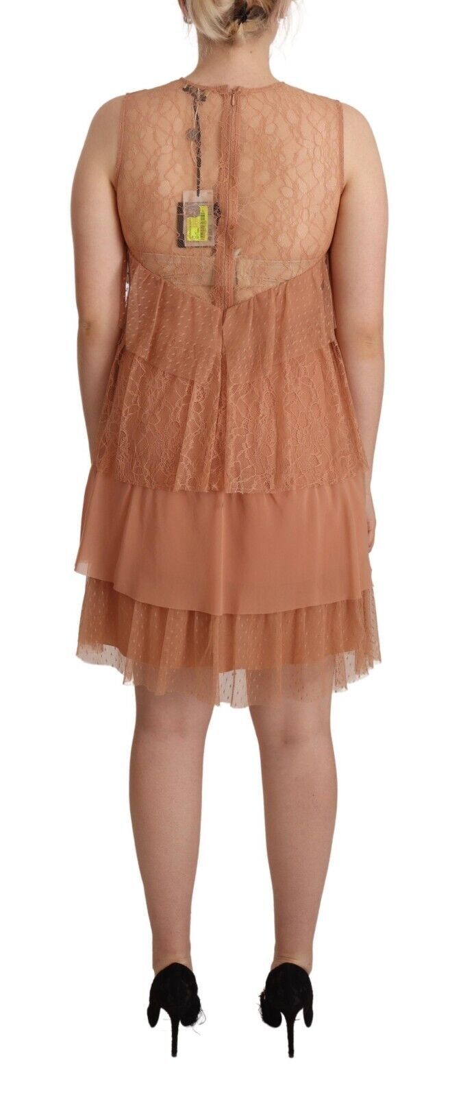 Liu Jo Pink Lace Sleeveless Mini Shift Layered Dress | Regal Royce