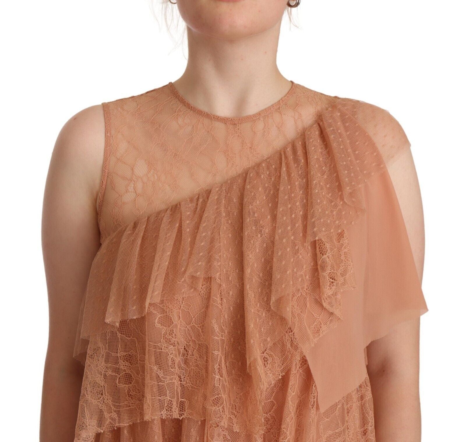 Liu Jo Pink Lace Sleeveless Mini Shift Layered Dress | Regal Royce