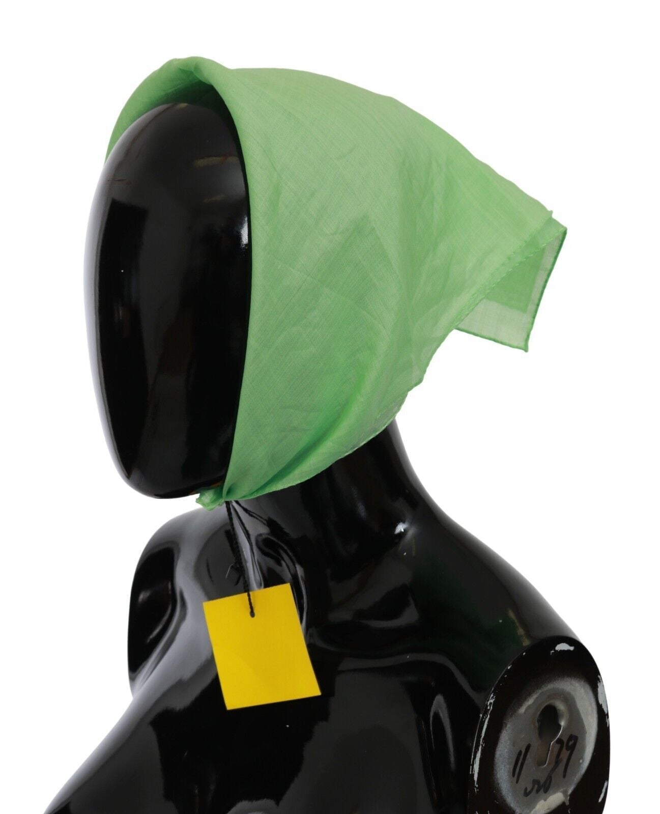 Versace Apple Green Linen Square Foulard Head Wrap Scarf | Regal Royce