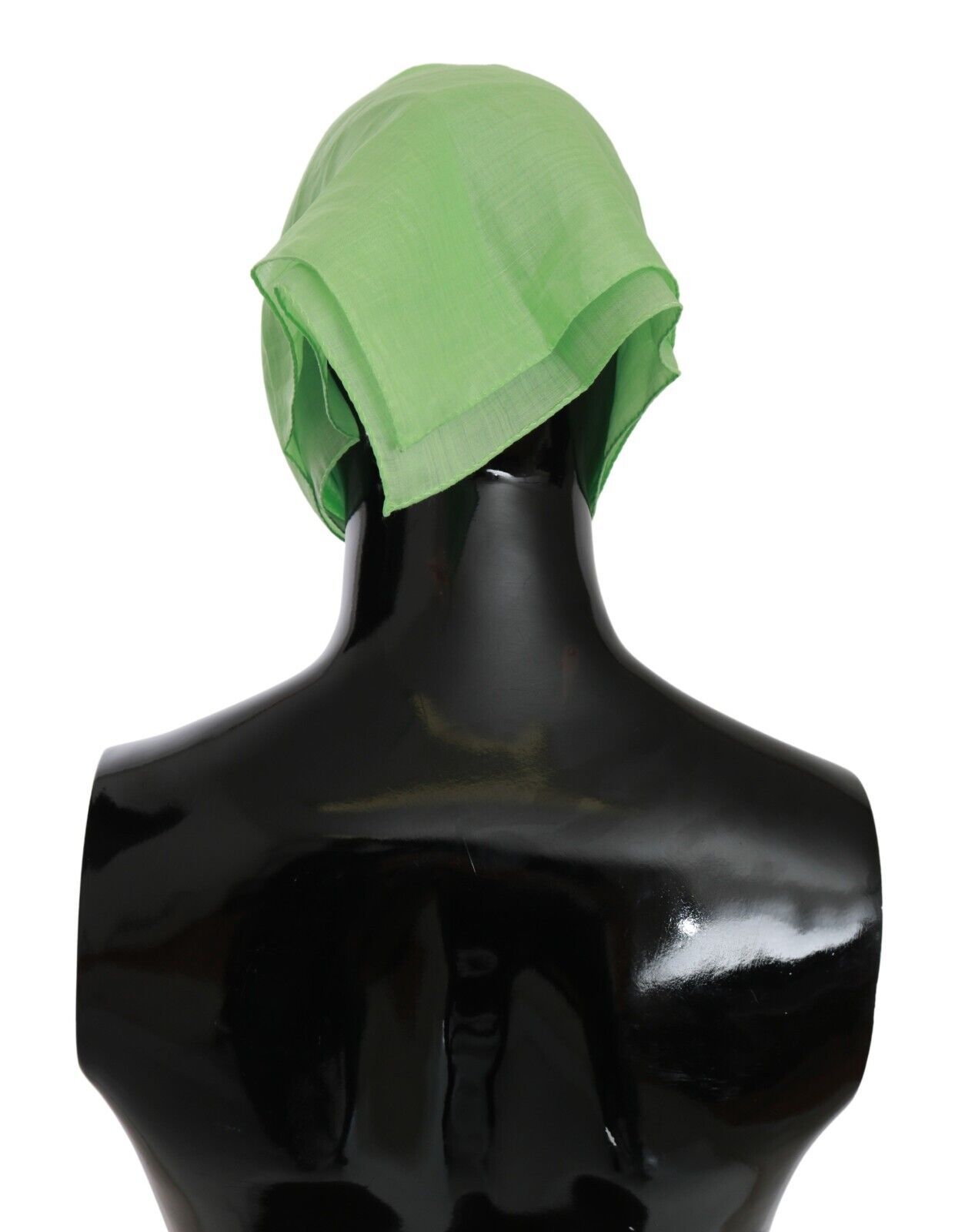 Versace Apple Green Linen Square Foulard Head Wrap Scarf | Regal Royce