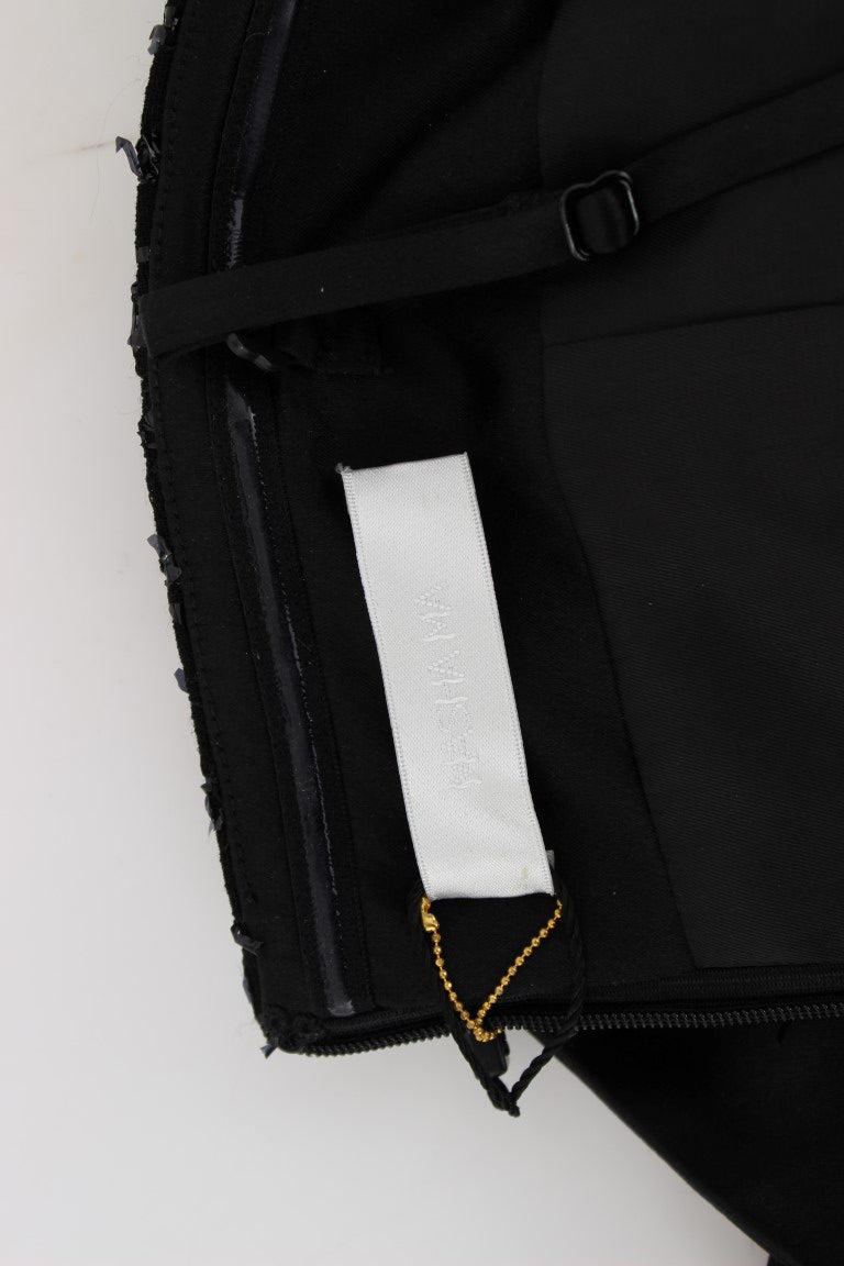 Masha Ma Black Strapless Embellished Pencil Dress | Regal Royce