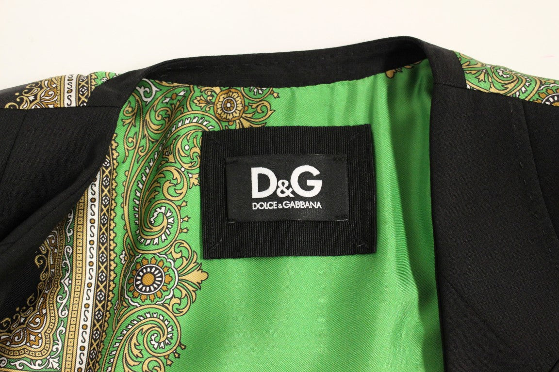 Dolce & Gabbana Black Silk Scarf Back Blazer Jacket | Regal Royce
