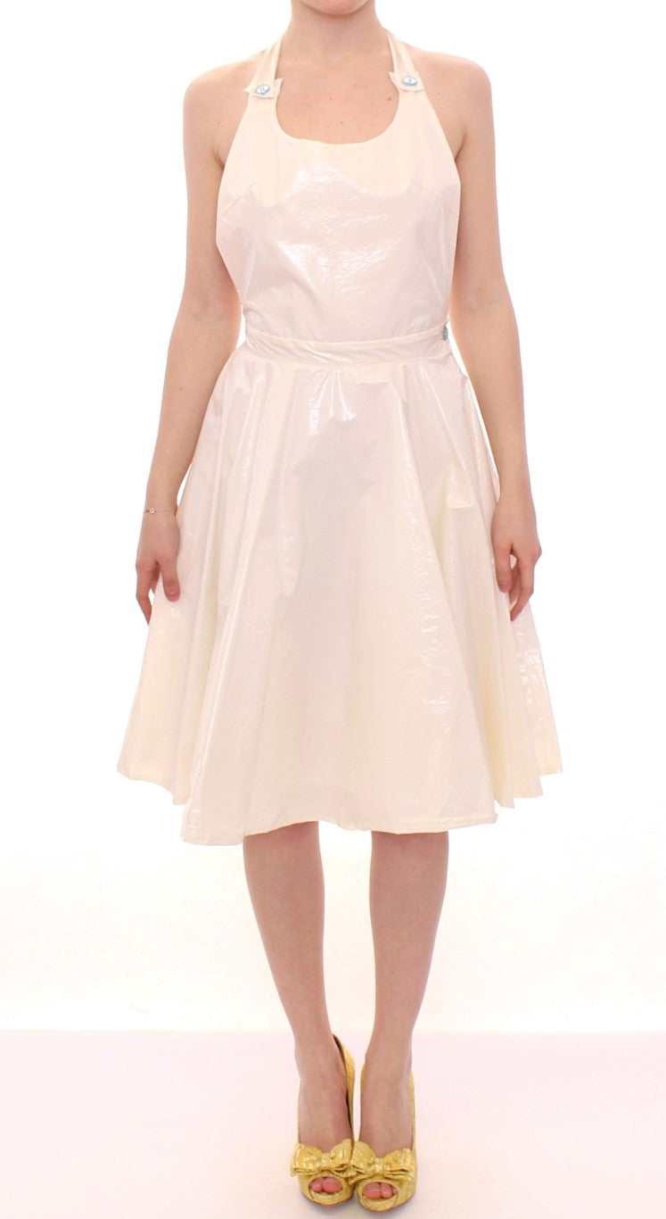 Licia Florio White Halterneck Knee Length Tea Dress | Regal Royce