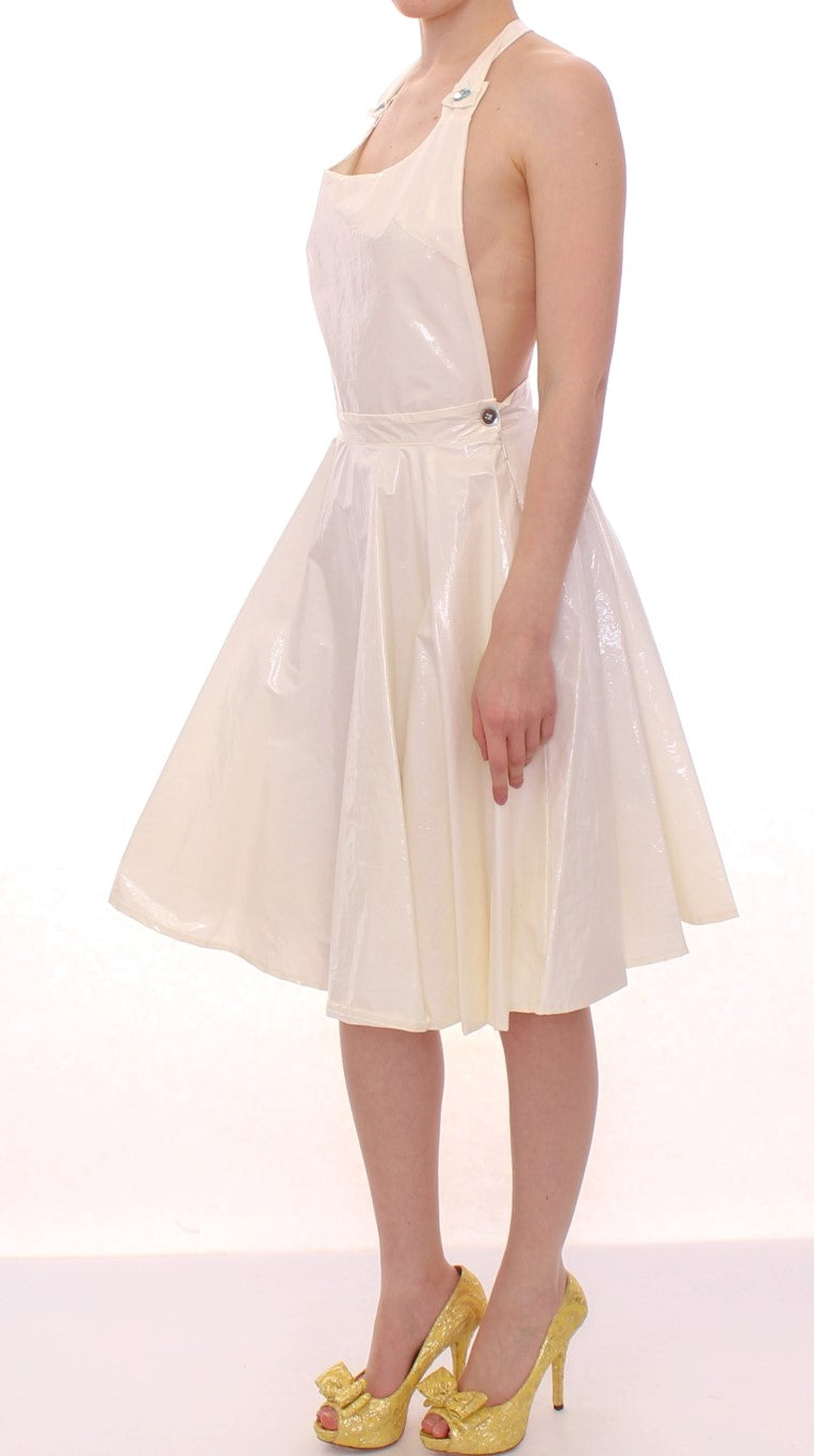 Licia Florio White Halterneck Knee Length Tea Dress | Regal Royce