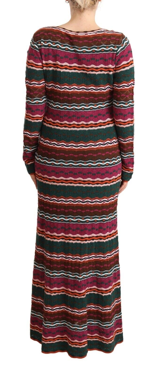 Missoni Multicolor Stripe Wool Knitted Maxi Sheath Dress | Regal Royce