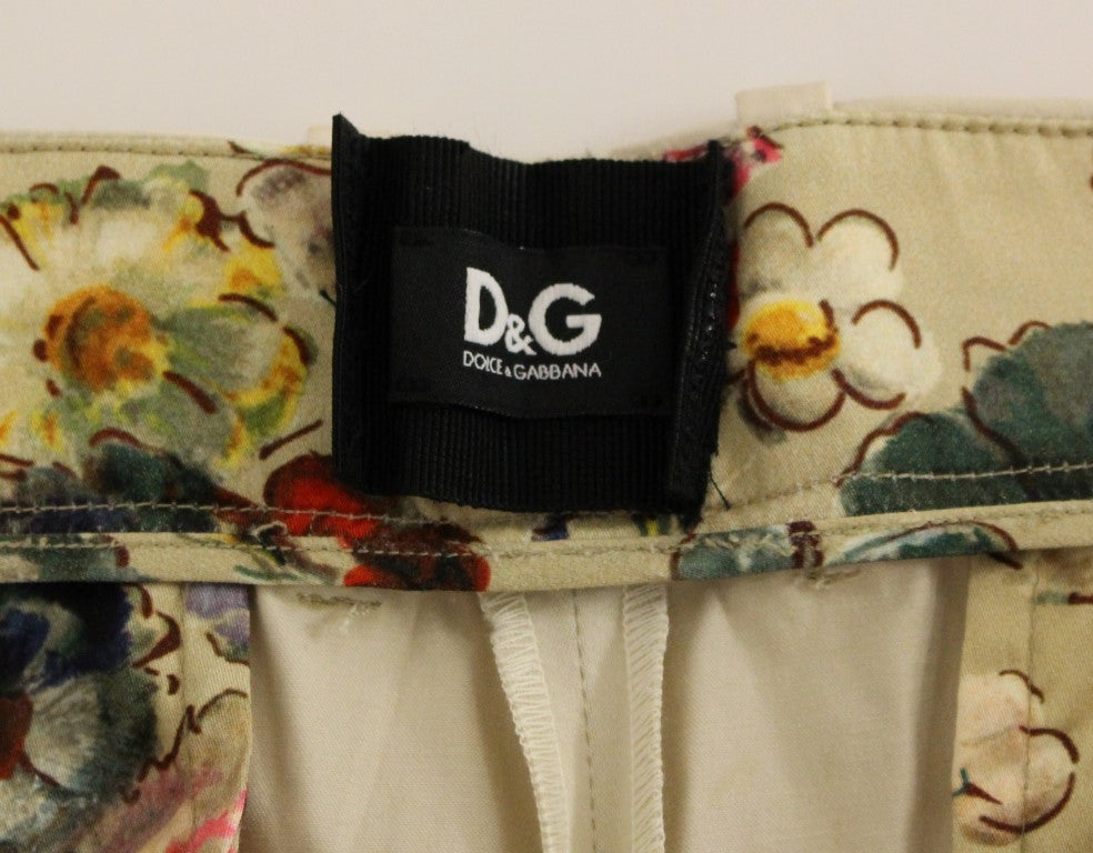 Dolce & Gabbana Beige Cotton Chinos Pants | Regal Royce