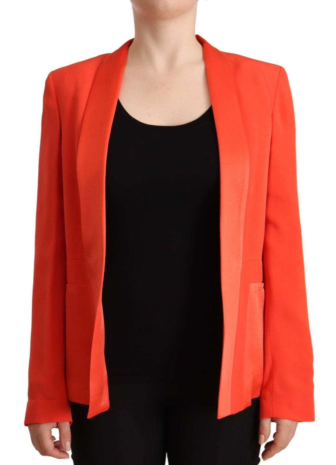 CO|TE Orange Long Sleeves Acetate Blazer Pocket Overcoat Jacket | Regal Royce