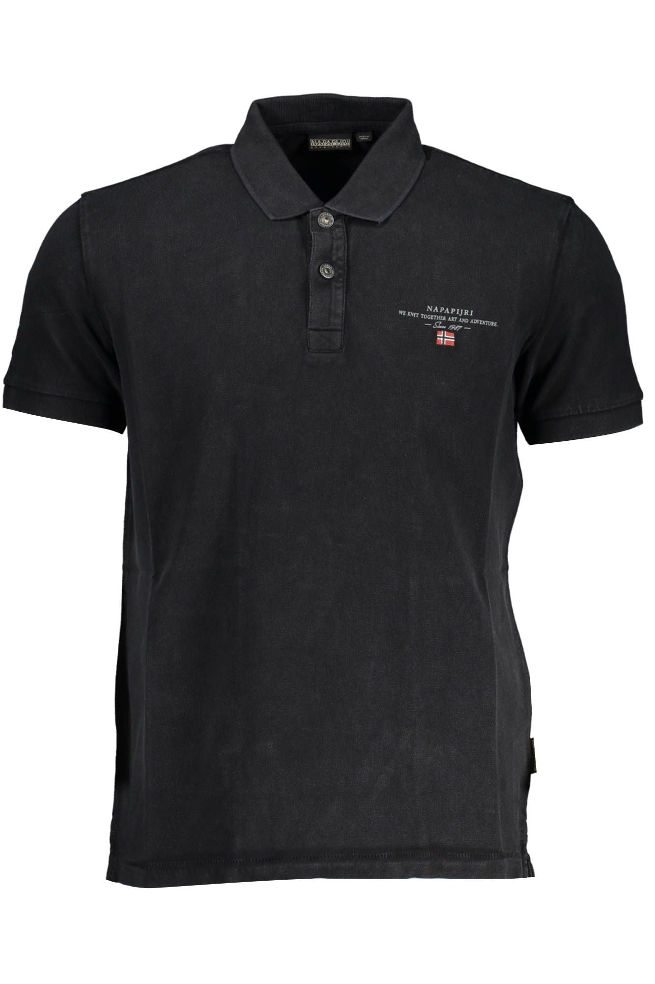 Napapijri Black Cotton Polo Shirt | Regal Royce
