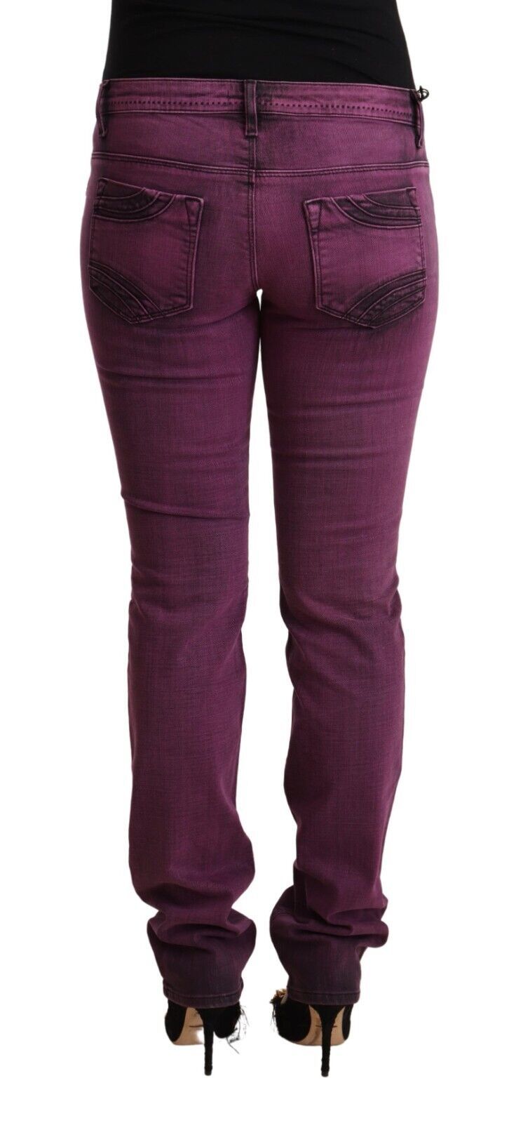Costume National Purple Cotton Stretch Slim Fit Denim Jeans | Regal Royce