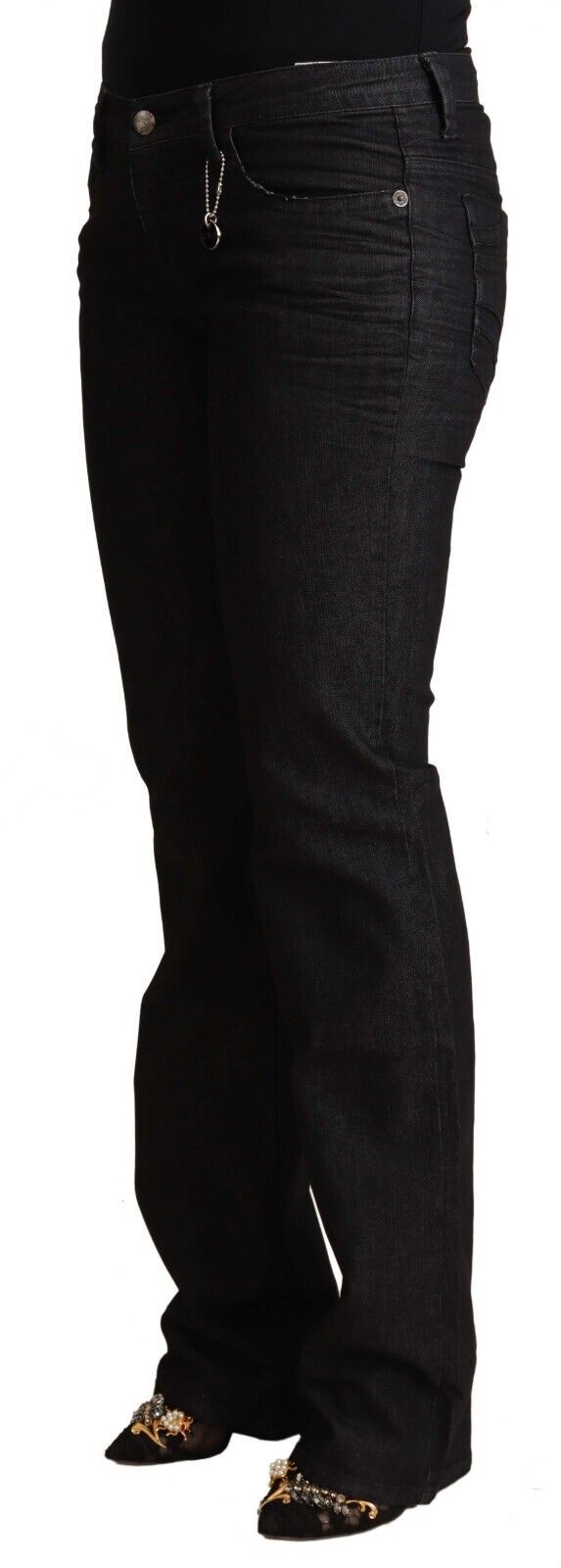 Costume National Black Cotton Low Waist Skinny Jeans | Regal Royce