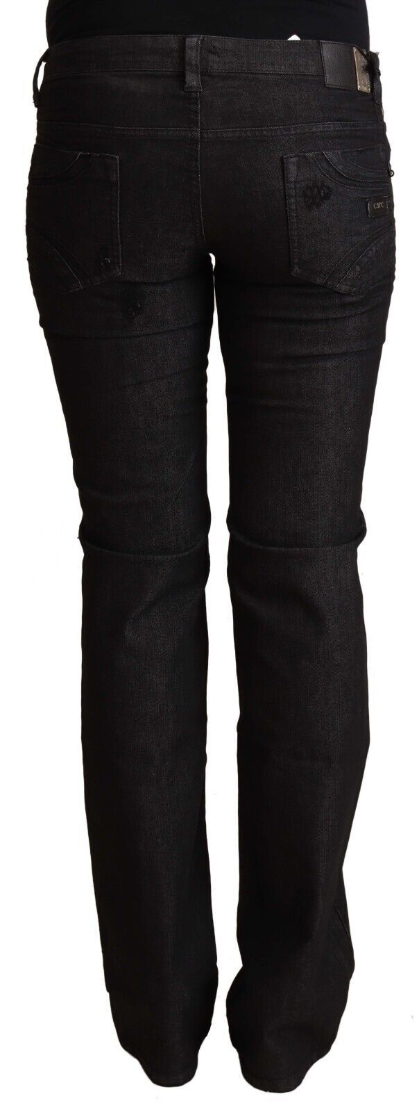 Costume National Black Cotton Low Waist Skinny Jeans | Regal Royce