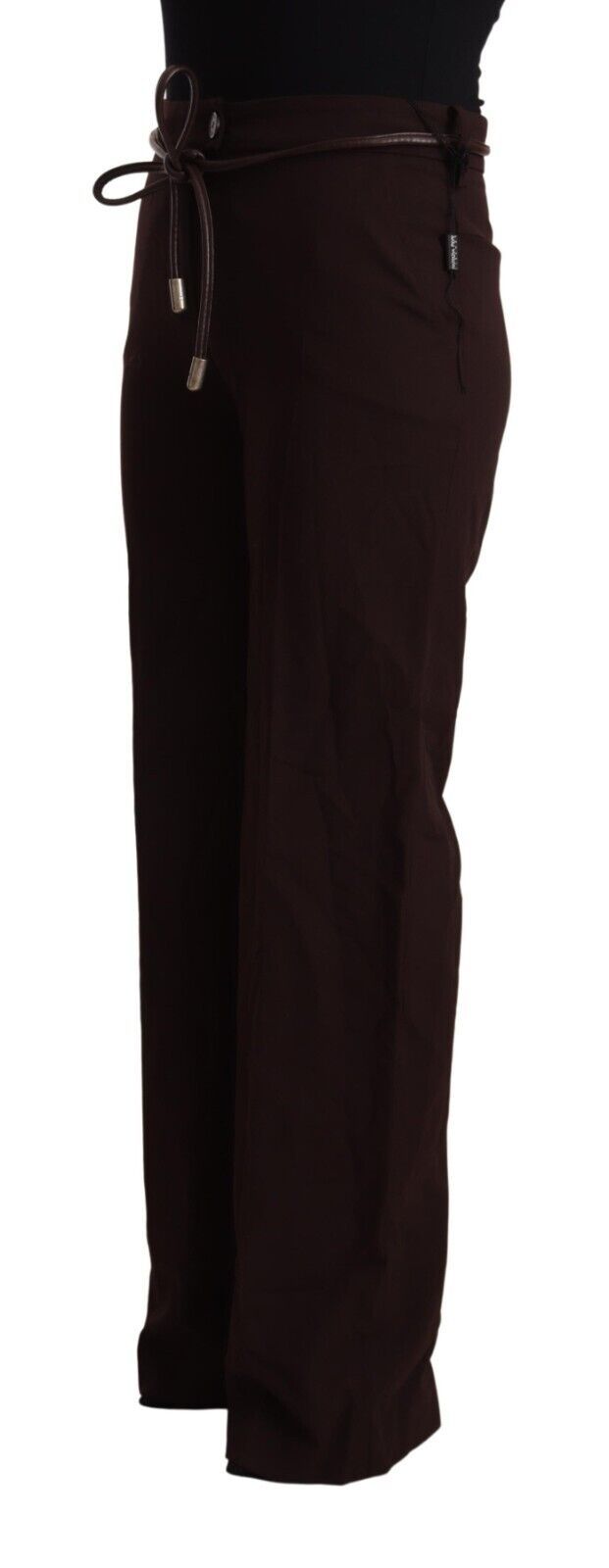 Patrizia Pepe Black High Waist Straight Formal Pants | Regal Royce