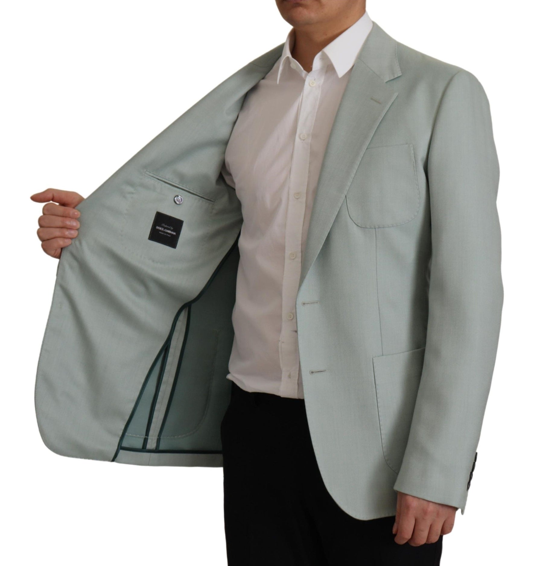 Dolce & Gabbana Light Green Cashmere Silk Blazer | Regal Royce