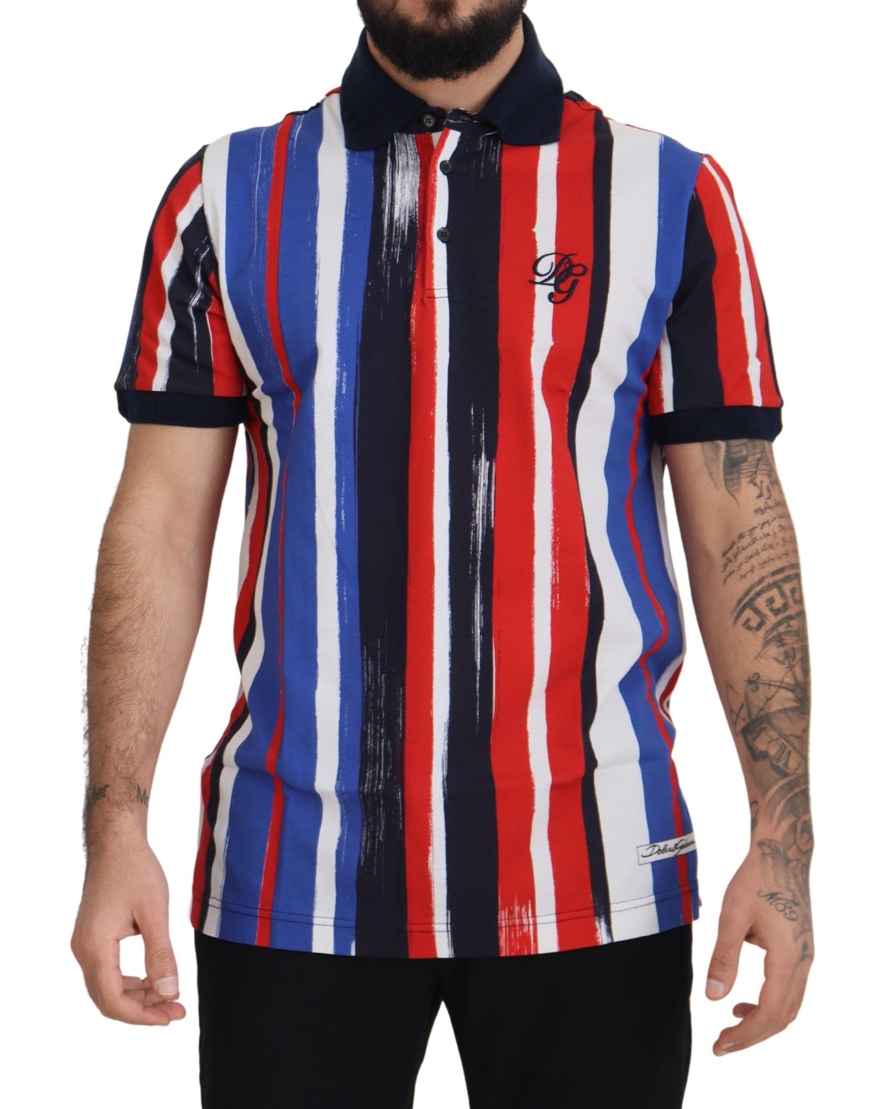 Dolce & Gabbana Multicolor Cotton Polo Top T-shirt | Regal Royce