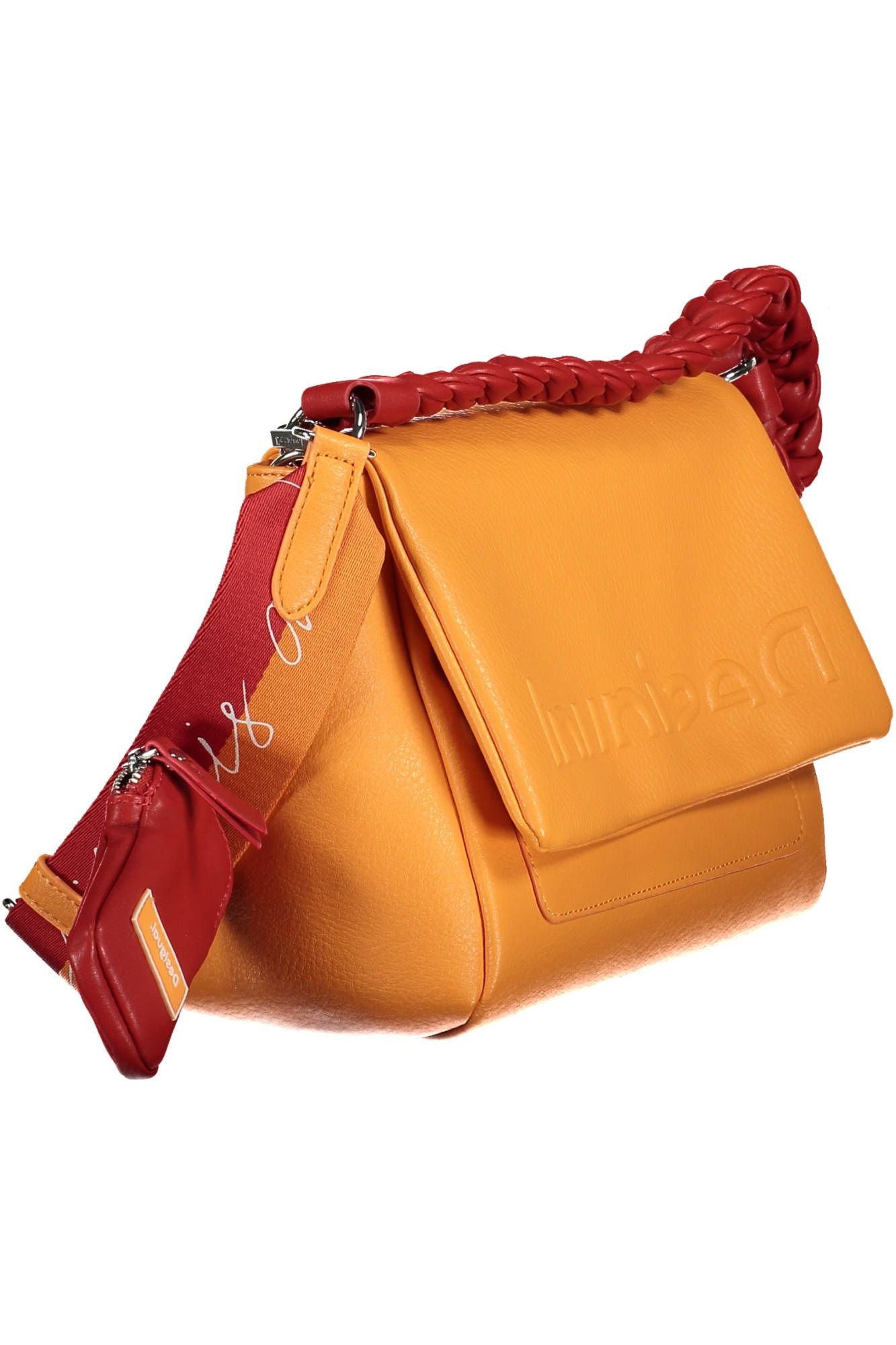 Desigual Orange Polyurethane Shoulder Bag | Regal Royce