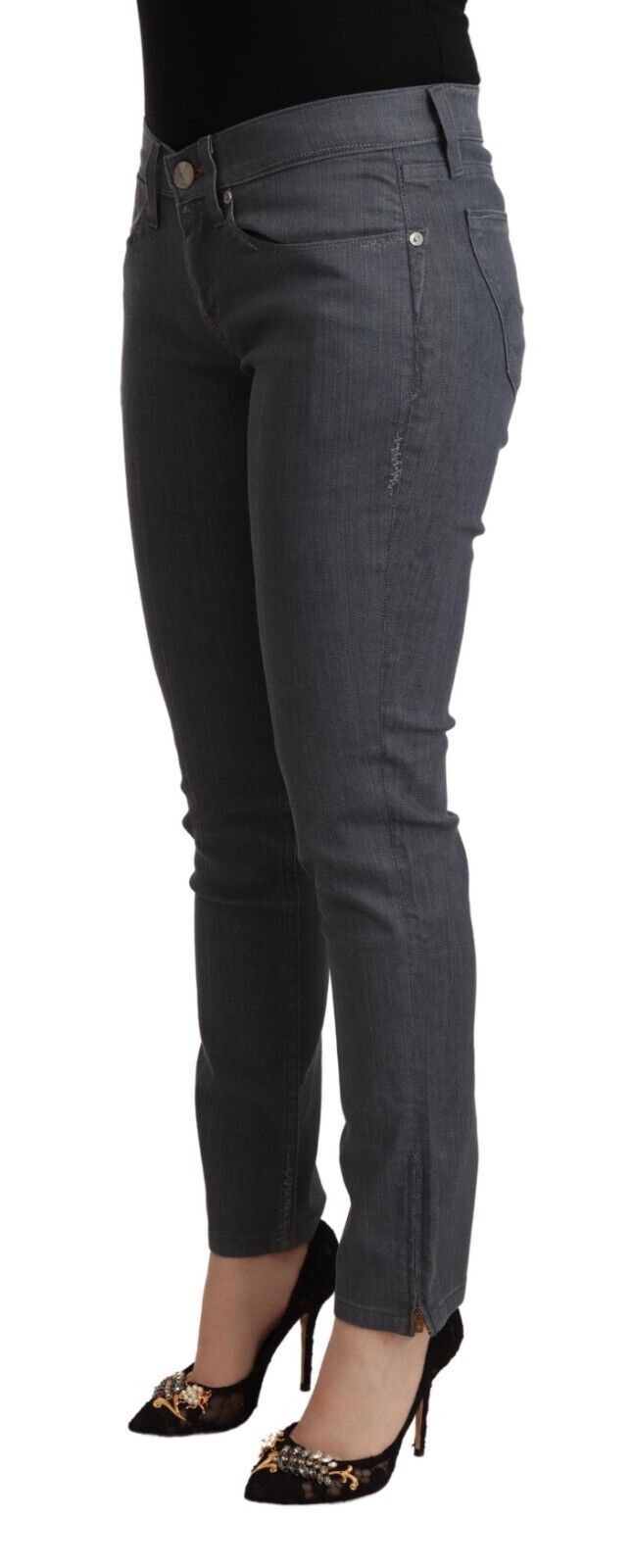 Levi's Gray Cotton Low Waist Skinny Denim Jeans | Regal Royce