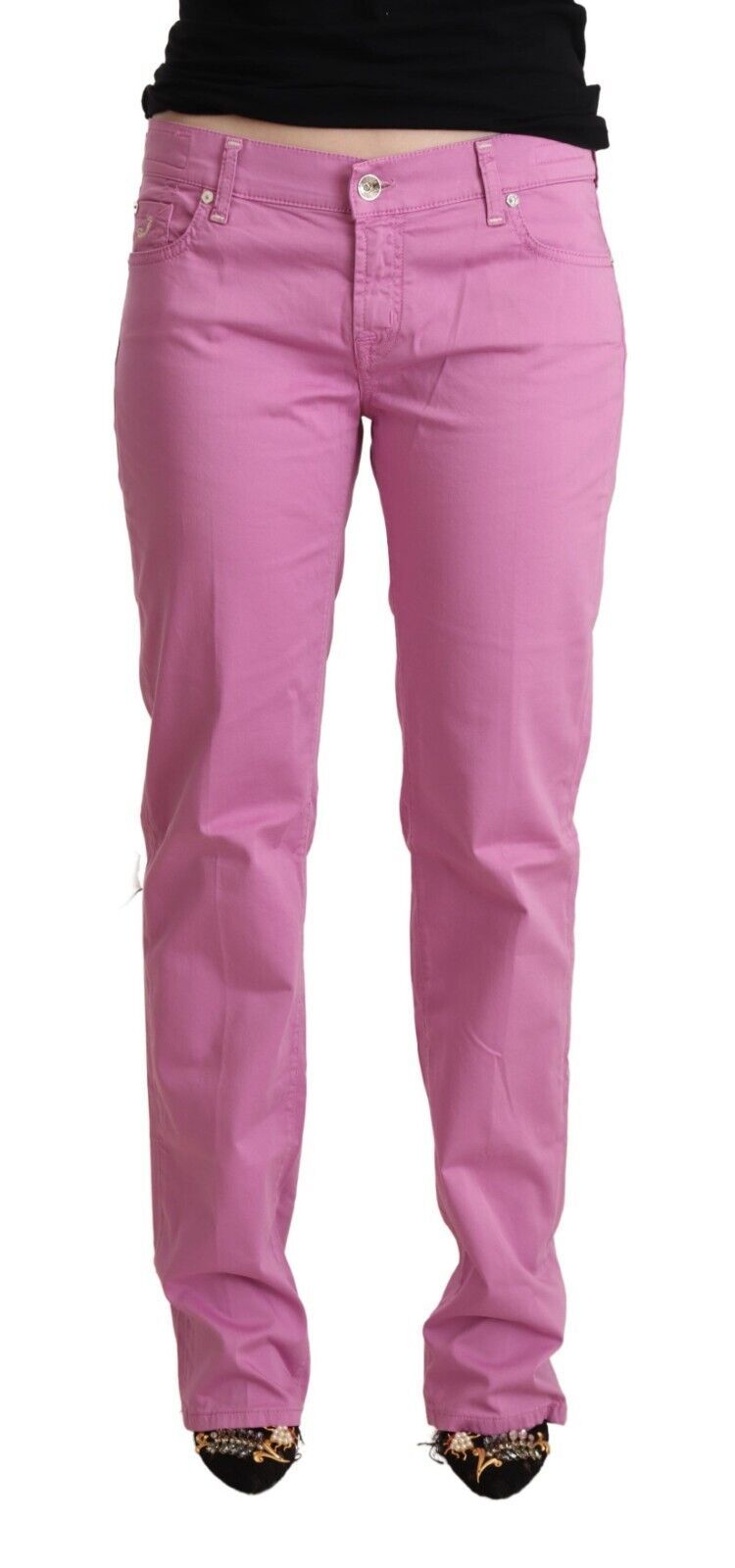 Jacob Cohen Pink Cotton Low Waist Denim Tapered Jeans | Regal Royce