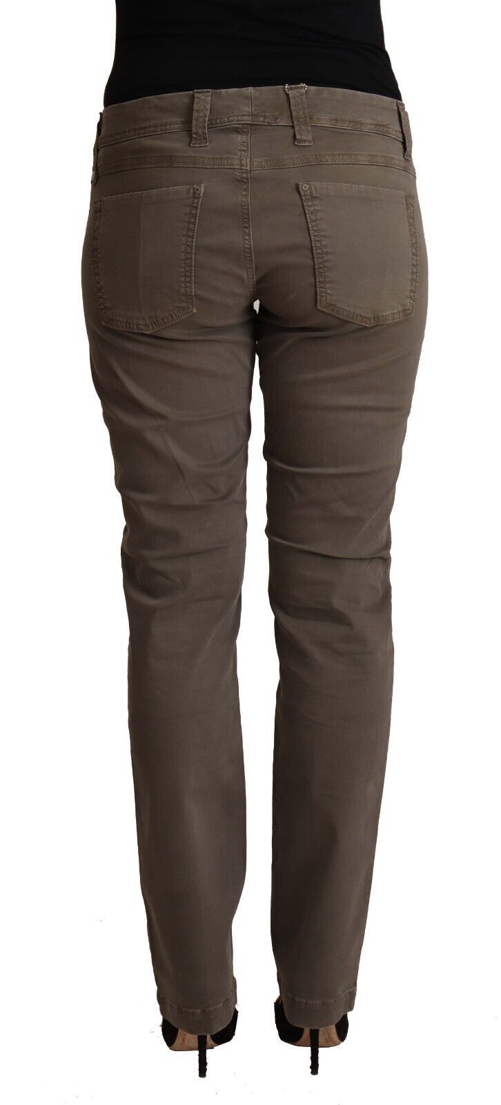 CYCLE Brown Cotton Low Waist Skinny Casual Jeans | Regal Royce