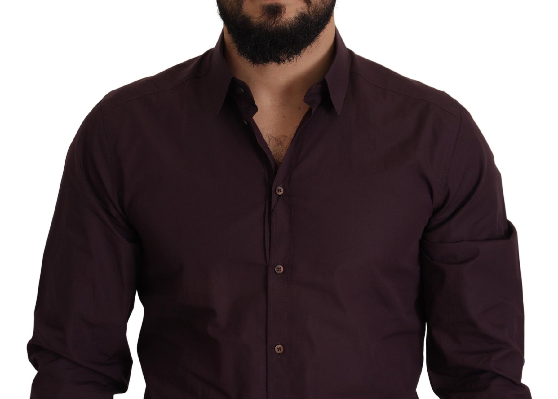 Dolce & Gabbana Purple Cotton GOLD Slim Fit Dress Shirt | Regal Royce