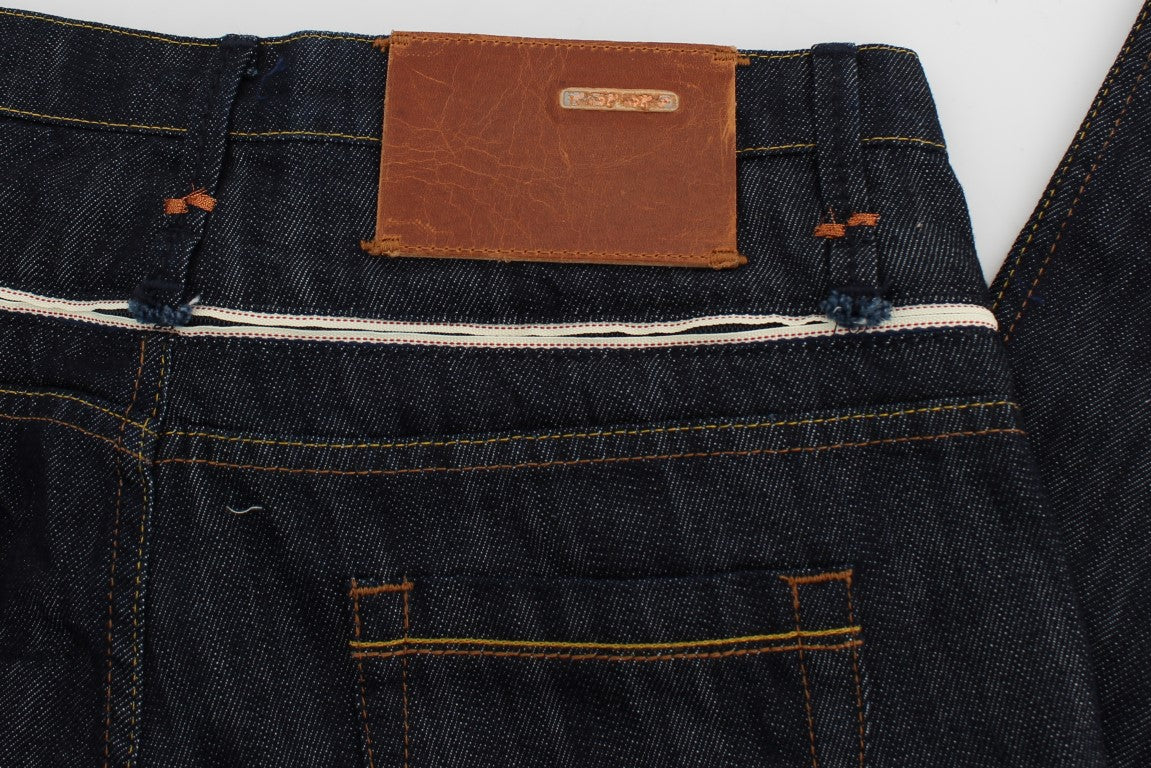 Acht Blue Denim Cotton Bottoms Straight Fit Jeans | Regal Royce