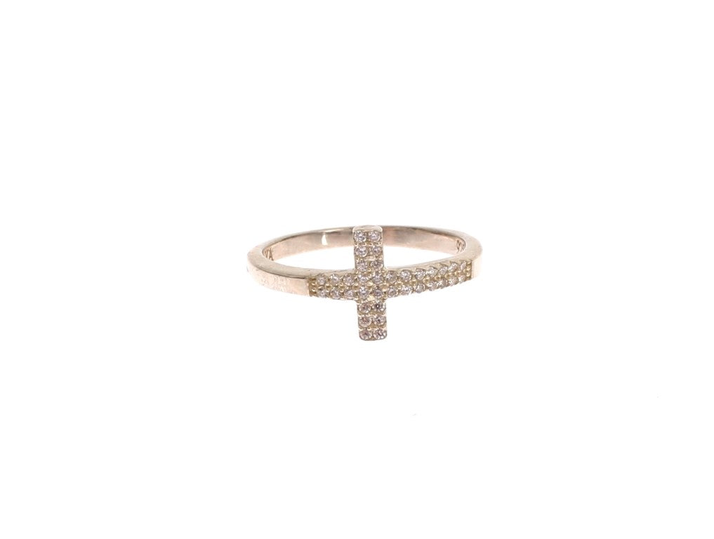 Nialaya Silver CZ Cross 925 Ring | Regal Royce