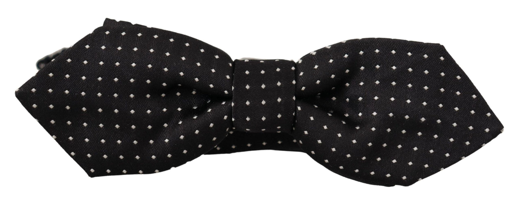 Dolce & Gabbana Black White Polka Dot Adjustable Neck Papillon Bow Tie | Regal Royce