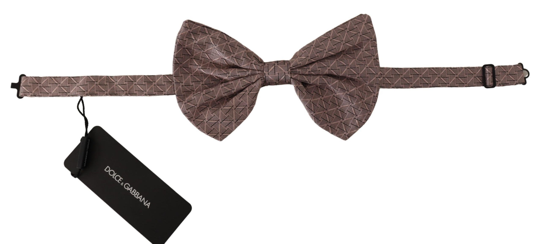 Dolce & Gabbana Gray Fantasy Print Adjustable Neck Papillon Bow Tie | Regal Royce