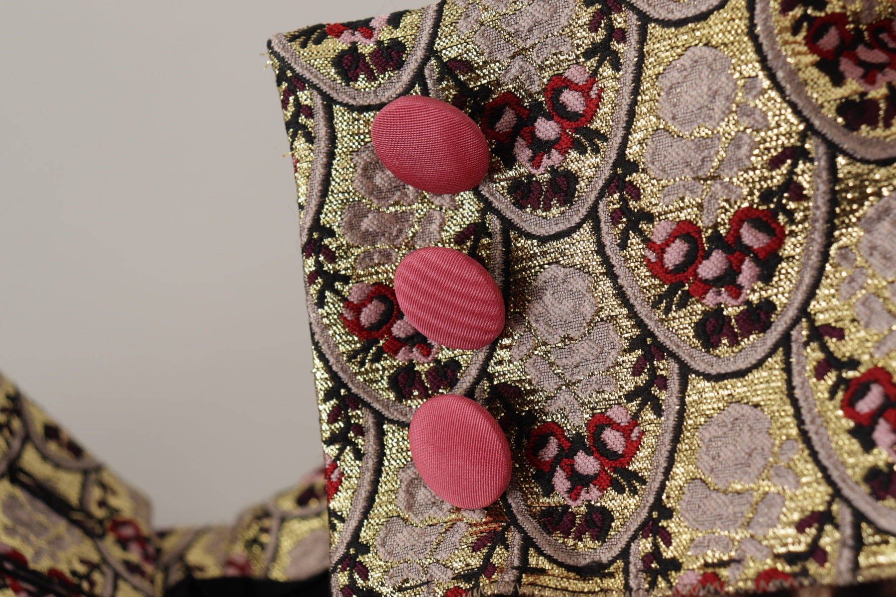 Dolce & Gabbana Brown Leopard Gold Jacquard High Waist Pants | Regal Royce