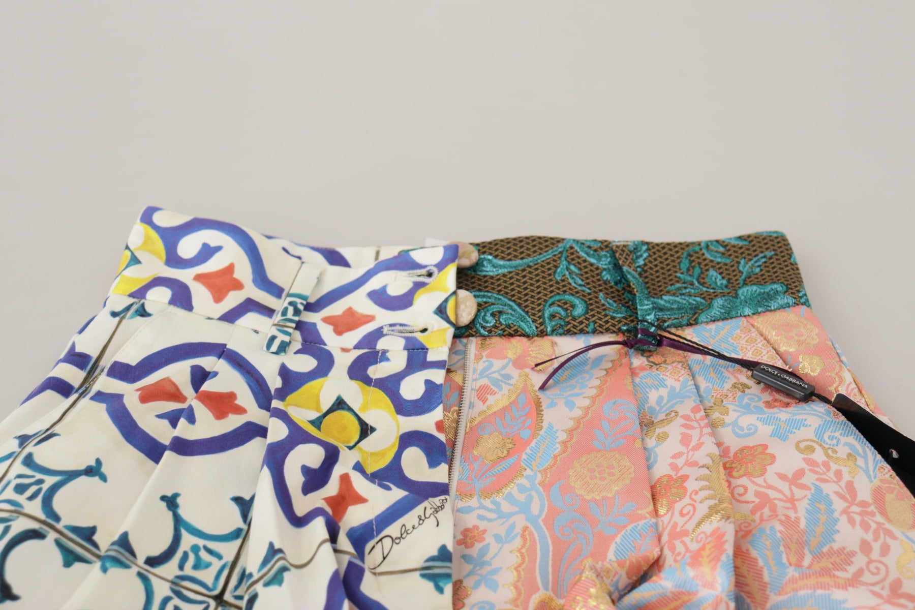 Dolce & Gabbana Multicolor High Waist Hot Pants Shorts | Regal Royce